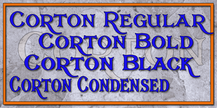 While that might sound a rather solemn beginning, Corton has wonderfully lively air, with distinctive lively serifs and beautifully swashed downstrokes.