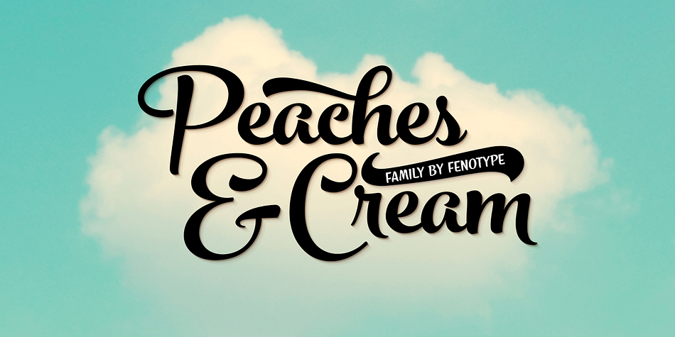 Emphasizing the popular Peaches and Cream font family.