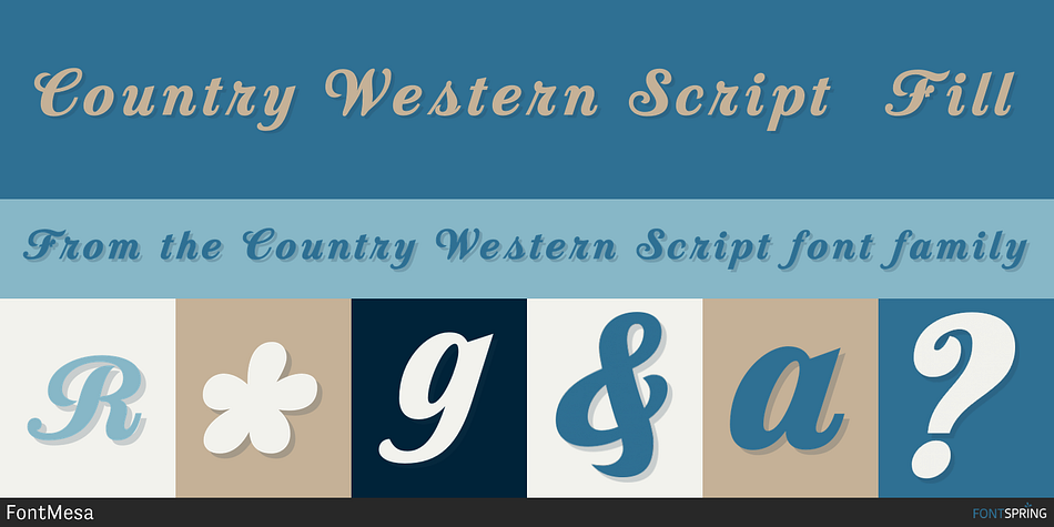 Country Western Script Fill Font