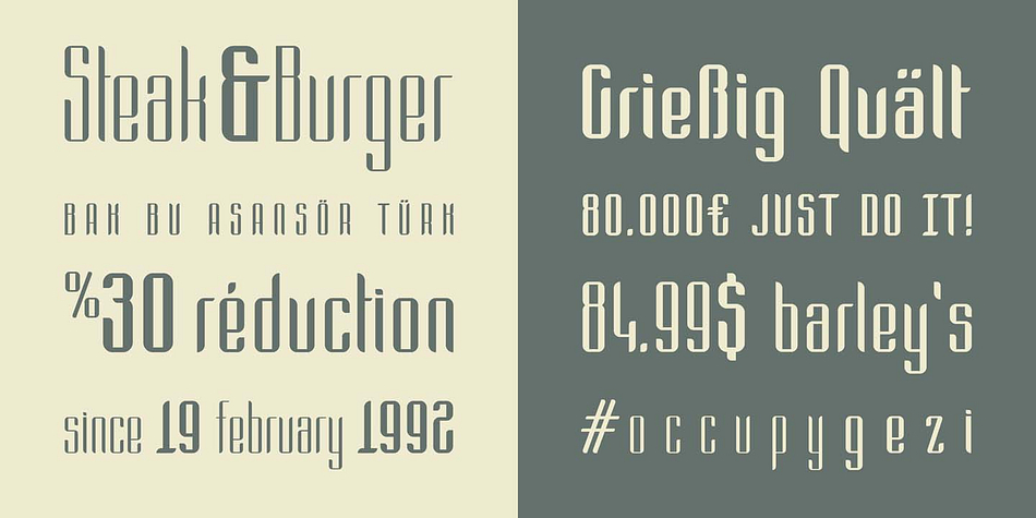 ARPA is a a three font family.