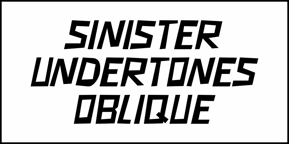 Sinister Undertones JNL Font Family by Jeff Levine Fonts