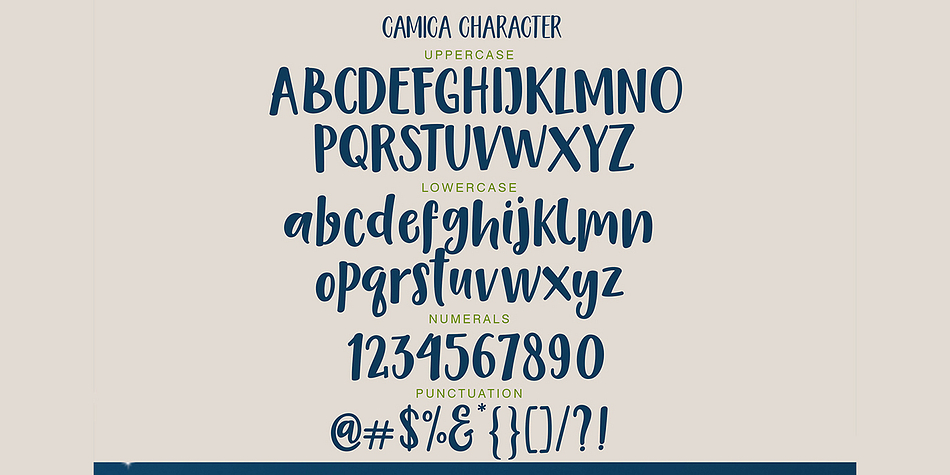 Highlighting the Camica font family.