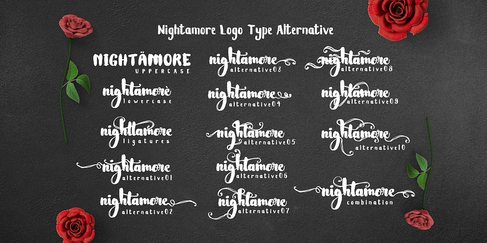 Emphasizing the popular Nightamore font family.