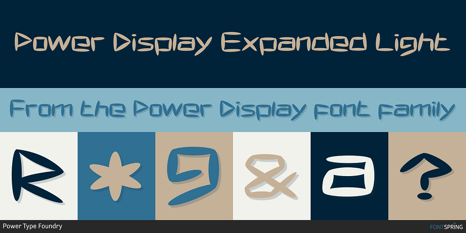 Power Display Expanded Light Font