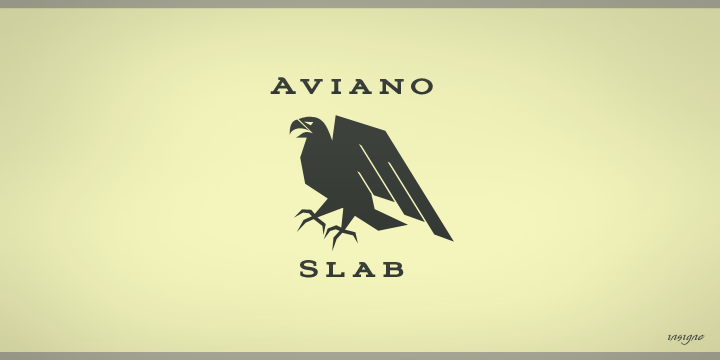 Aviano Slab is an extended slab serif and the newest member of the popular insigne series Aviano.