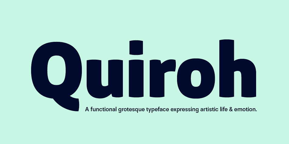 Quiroh is a functional typeface that expresses both artistic life and emotion.