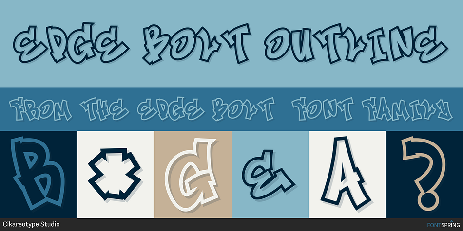 Edge Bolt Outline Font