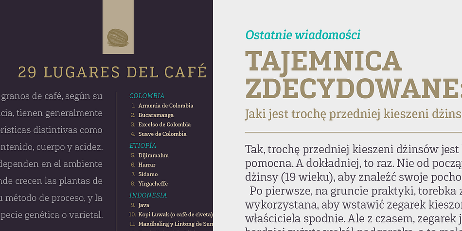 Emphasizing the favorited Gaspo Slab font family.