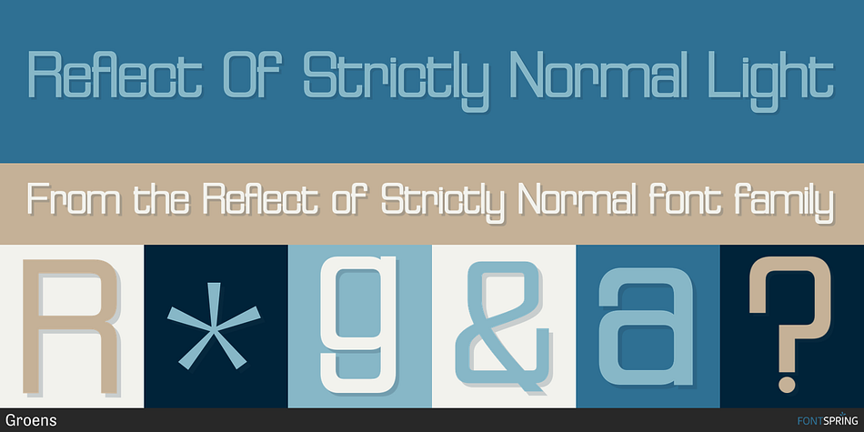 Reflect Of Strictly Normal Light Font