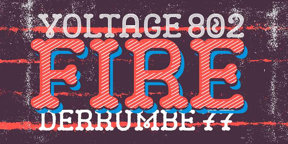 CAMO font family example.