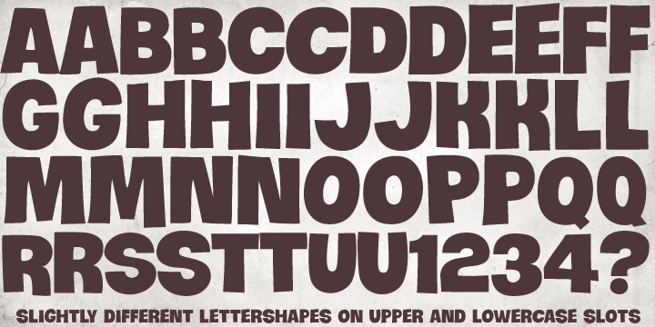 Although being an all caps alphabet, it counts two versions for each letter, easily accessed through keyboard upper and lower keys.