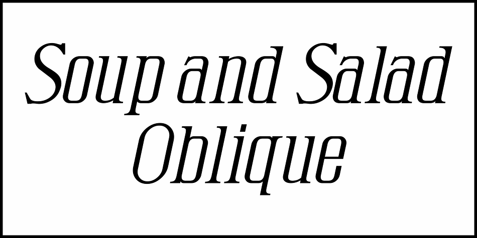 Soup and Salad JNL Font