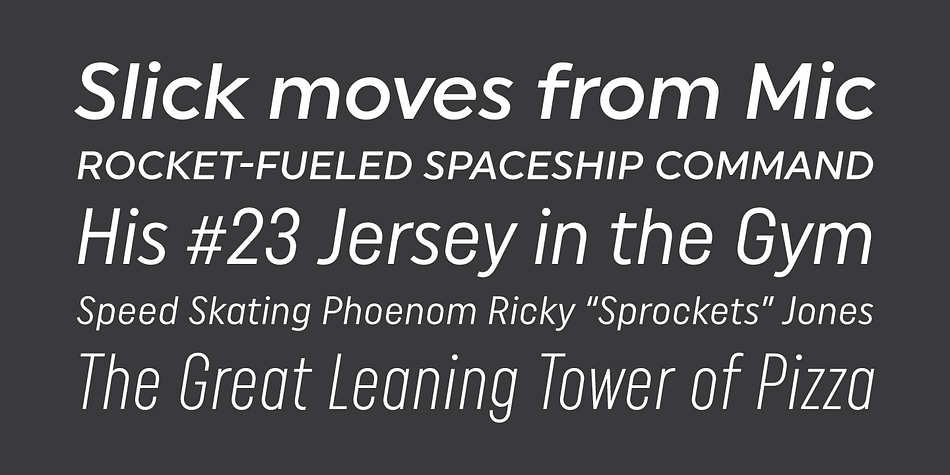 Uniform also included many Opentype features like Old Style Figures, Tabular Lining Figures, Alternate characters, Ligatures and more.