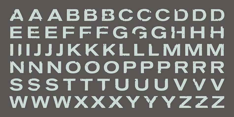 Cozza font family sample image.