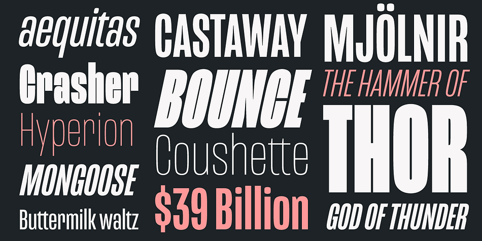 Displaying the beauty and characteristics of the Mongoose font family.