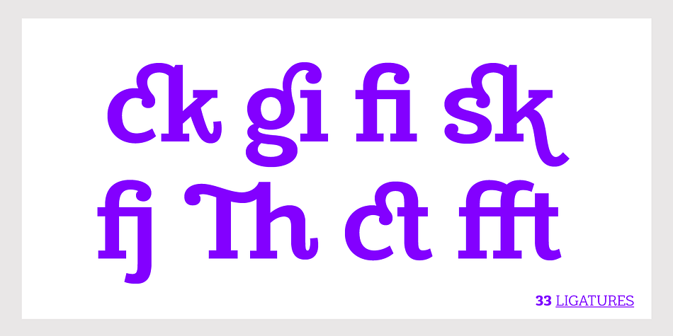 Full details include 4 weights; Thin, Regular, Bold and ExtraBold, with over 500 characters, manually edited kerning and a range of OpenType features.