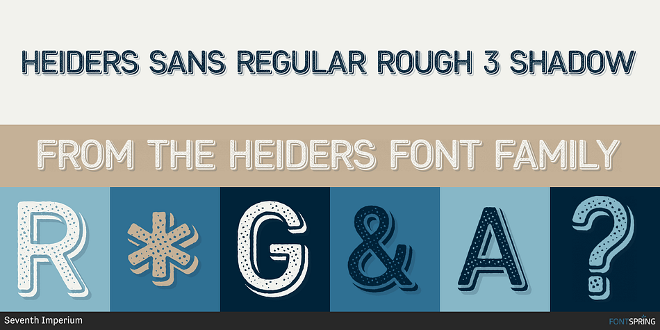 Heiders Sans Regular Rough 3 Shadow Font