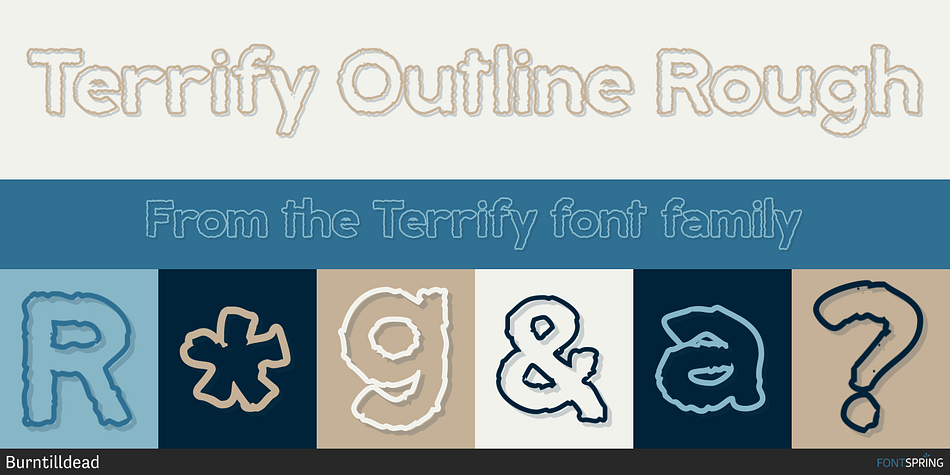 Terrify Outline Rough Font