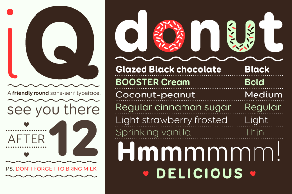 Emphasizing the favorited Booster Next FY font family.