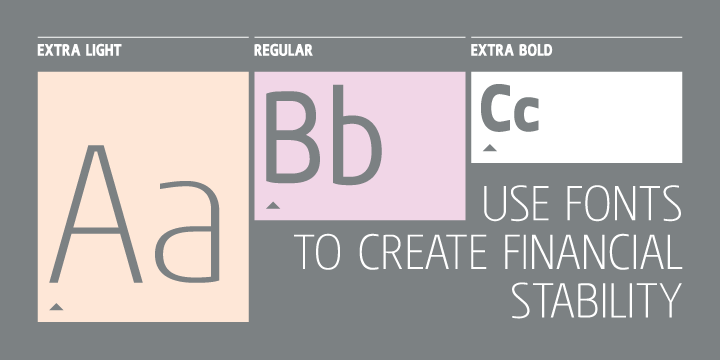 Beval font family sample image.