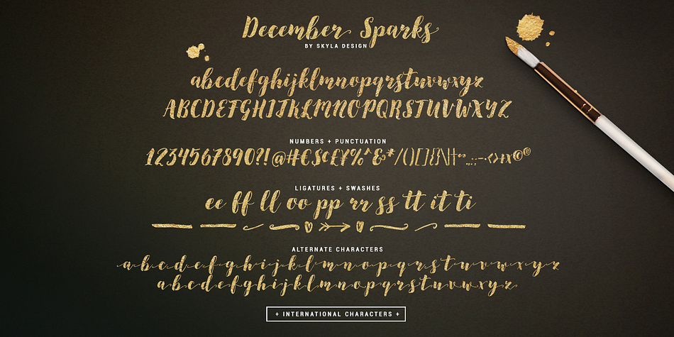 Displaying the beauty and characteristics of the December Sparks font family.