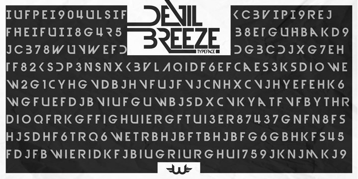 Displaying the beauty and characteristics of the Devil Breeze font family.