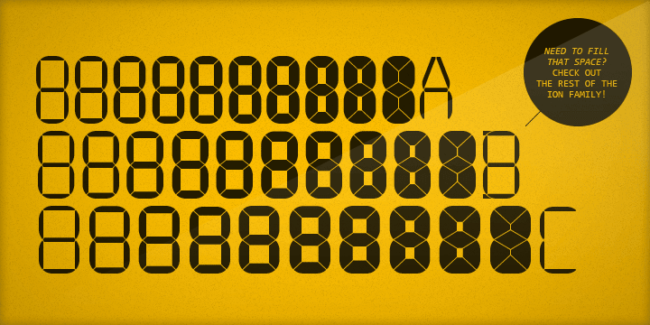 Displaying the beauty and characteristics of the ION A font family.
