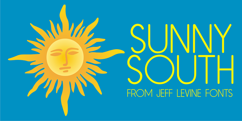 Sunny South JNL is a cheerful, simple sans lettering design with rounded terminals.