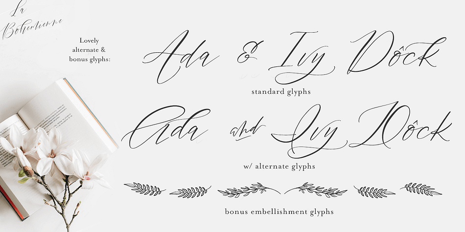 free font similar to la bohemienne