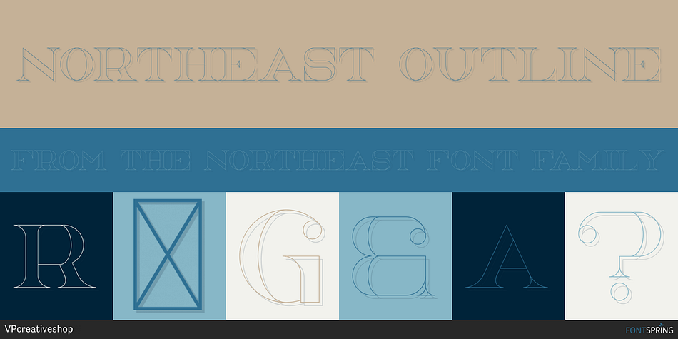 NorthEast Outline Font