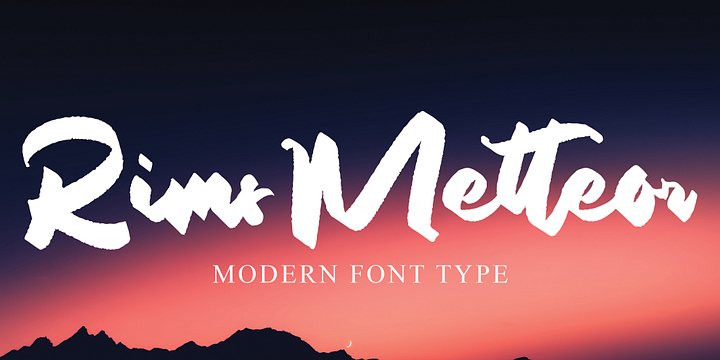 Rims Metteor font family by Ayska
