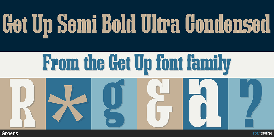 Get Up Semi Bold Ultra Condensed Font