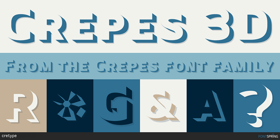 Crepes 3D Font