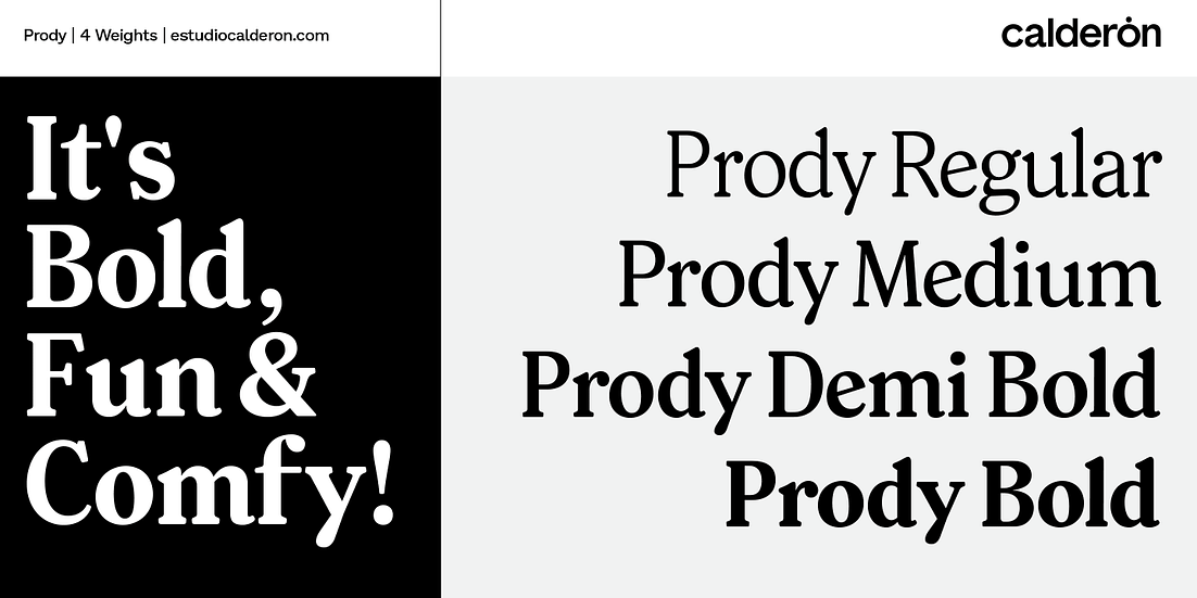 Prody Font Poster
