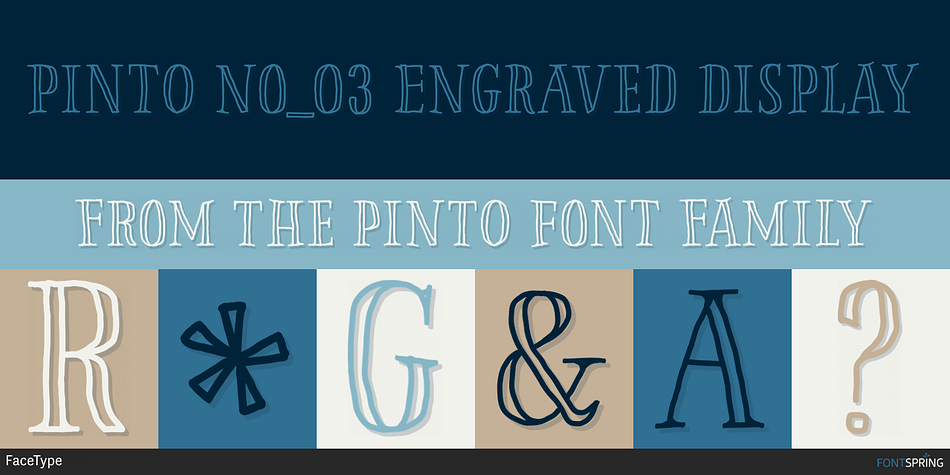Pinto No_03 Engraved Display Font