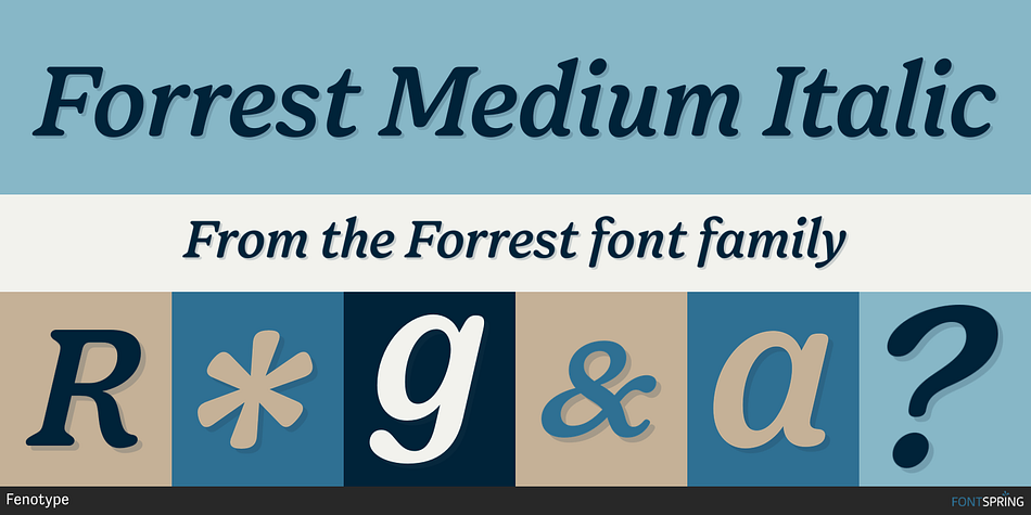 Forrest Medium Italic Font
