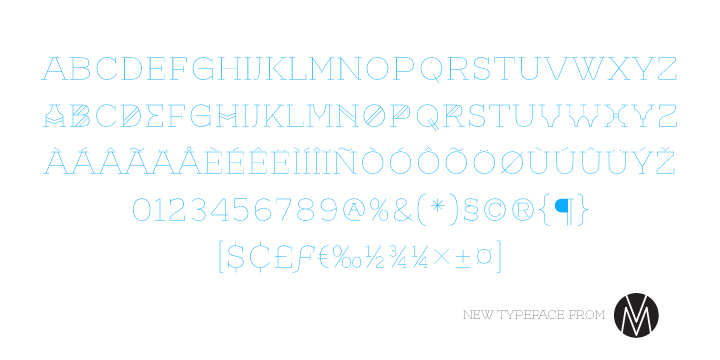 Machi font family sample image.