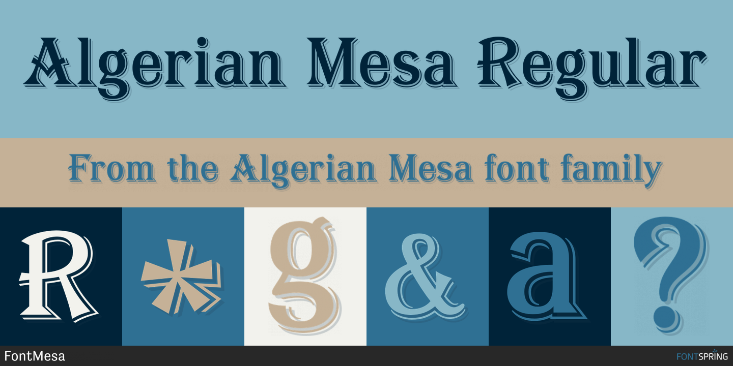 Fonts similar to Algerian Mesa