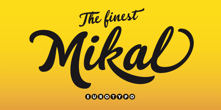 Displaying the beauty and characteristics of the Mikal font family.