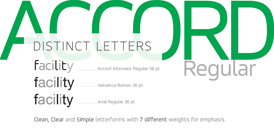 Highlighting the Accord font family.