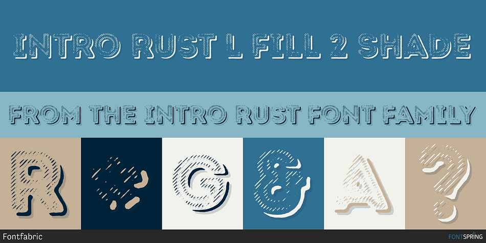 Intro Rust Line Font