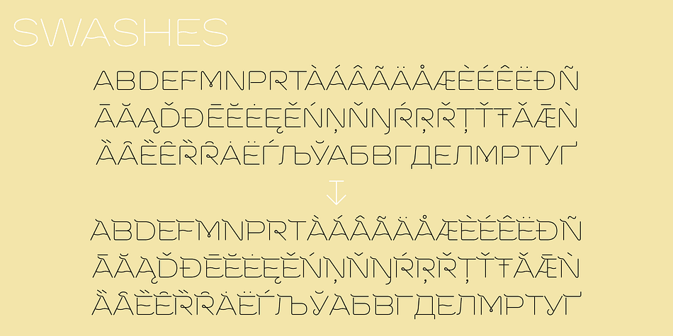 Vanyla 4F is a a two font family.