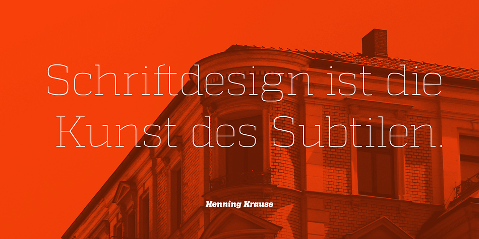 The result is a modern, clear and infinitely flexible interpretation of slab serif fonts.