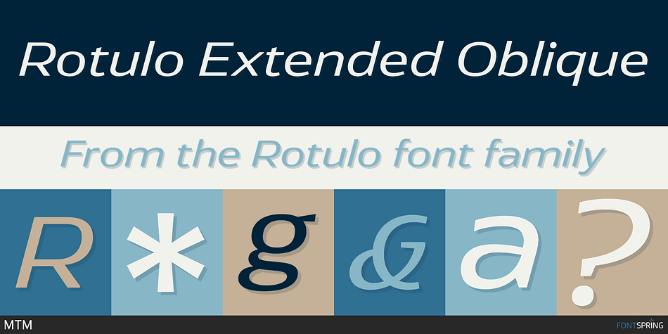 Rotulo Extended Oblique Font