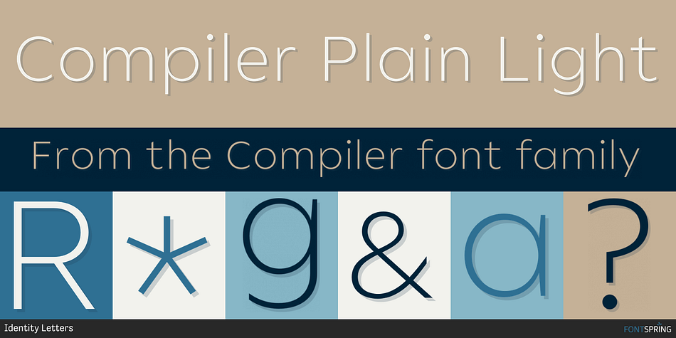 Compiler Plain Light Font