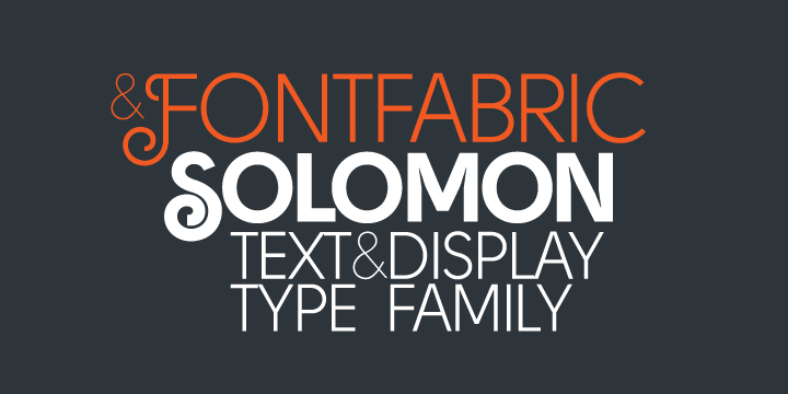 Displaying the beauty and characteristics of the Solomon font family.