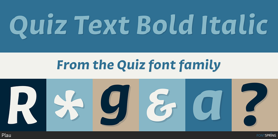 Quiz Text Bold Italic Font
