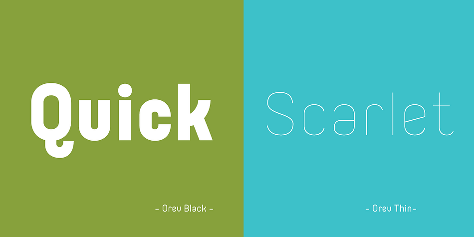 Orev is an eighteen font, sans serif family by Typesketchbook.