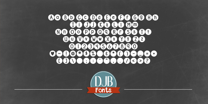 Displaying the beauty and characteristics of the DJB On The Spot font family.