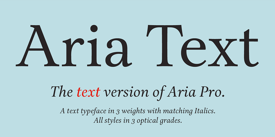 Aria Text is the new text version of the lyric Aria.
